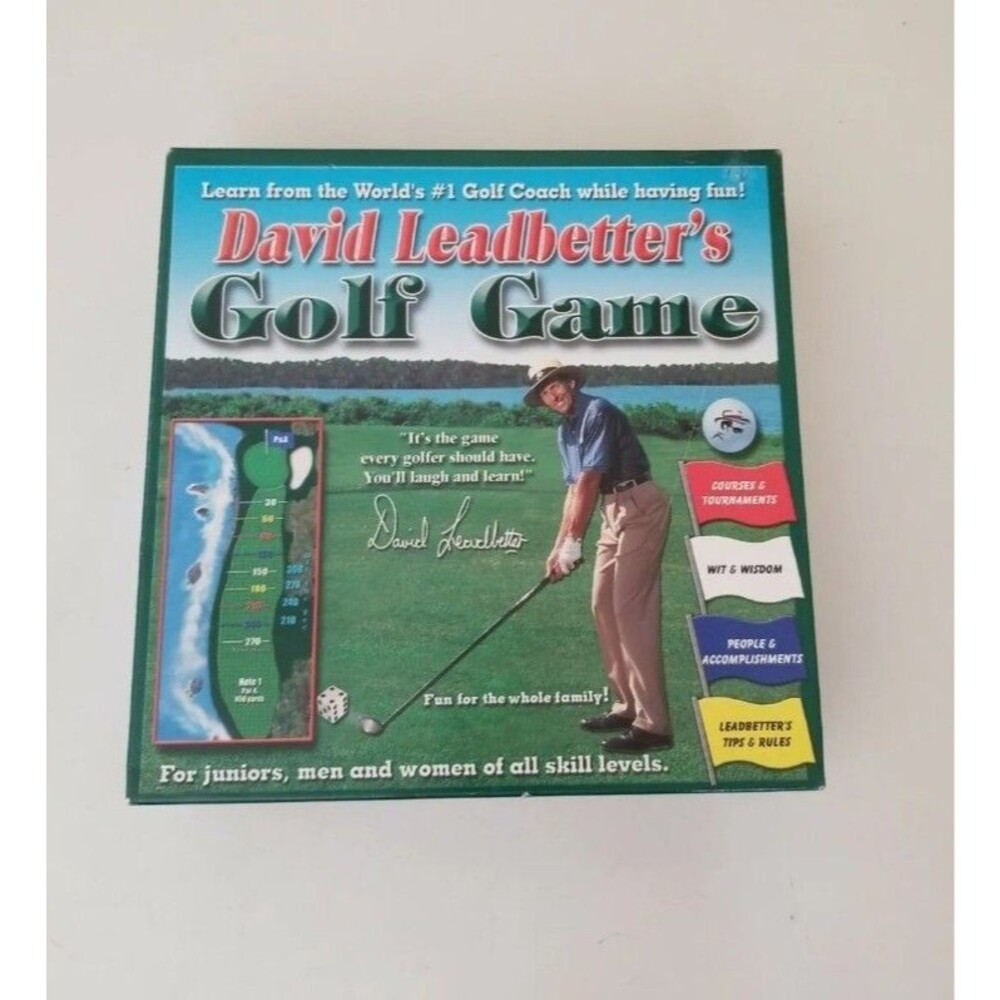 Coach David Leadbetter's Golf Board + Trivia Game  VERY RARE! COMPLETE! 2002 New
